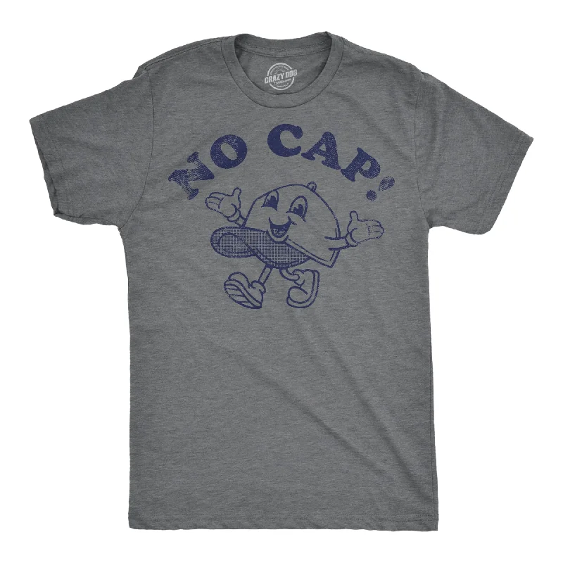 Men's button - front t - shirts with a unique artistic printNo Cap Men's T Shirt