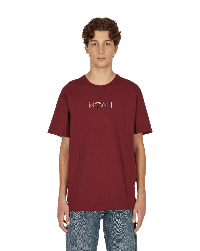 Men's button - front t - shirts with a unique artistic printSign T-Shirt Red