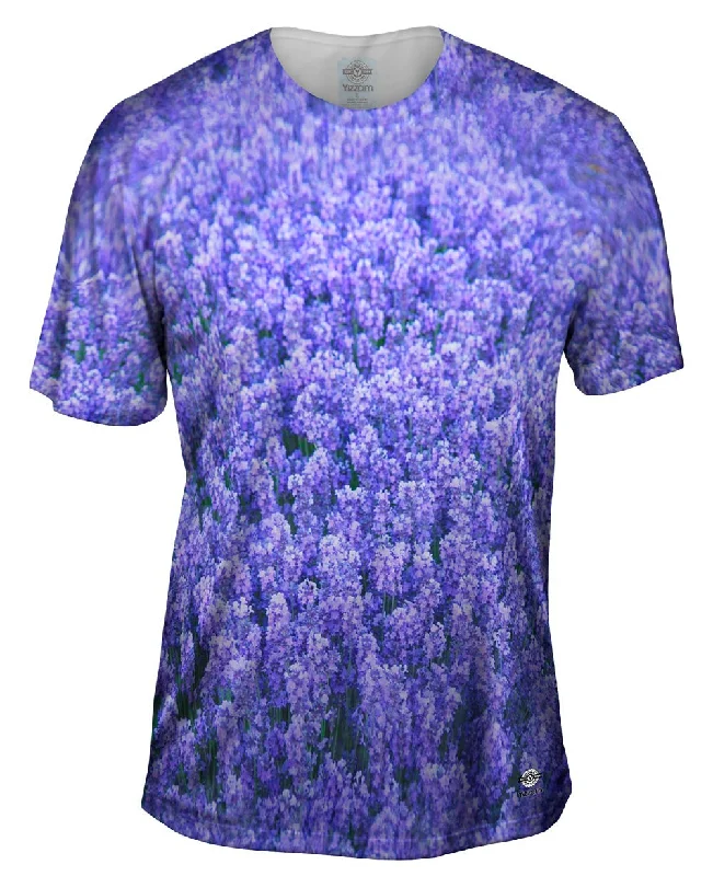 Men's printed Hawaiian t - shirts for tropical vacationsNorfolk Lavender