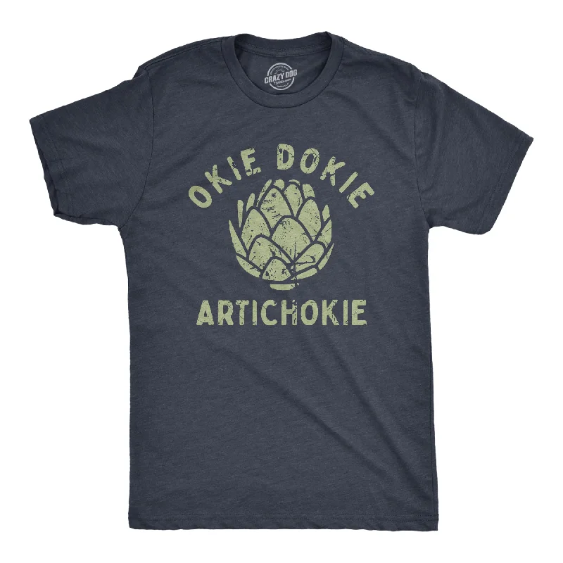 Men's long - sleeve henley t - shirts with button - down placketsOkie Dokie Artichokie Men's T Shirt