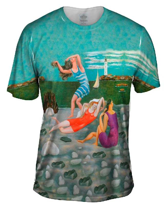 Men's lightweight performance t - shirts for running marathonsPablo Picasso - "The Bathers" (1918) Men's lightweight performance t - shirts for running marathonsPablo Picasso - "The Bathers" (1918)