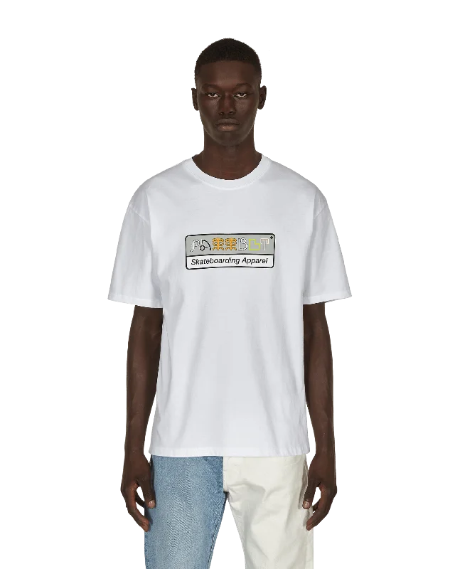 Men's short - sleeve linen t - shirts for summer beach outingsT-Shirt White