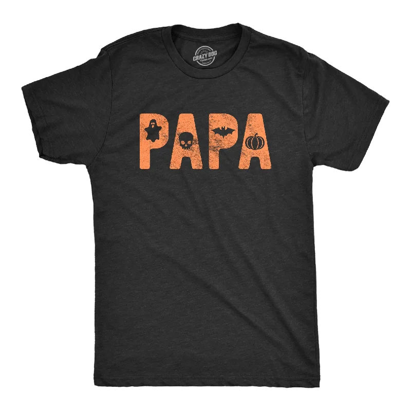 Men's ribbed t - shirts with a textured finish for added stylePapa Halloween Men's T Shirt