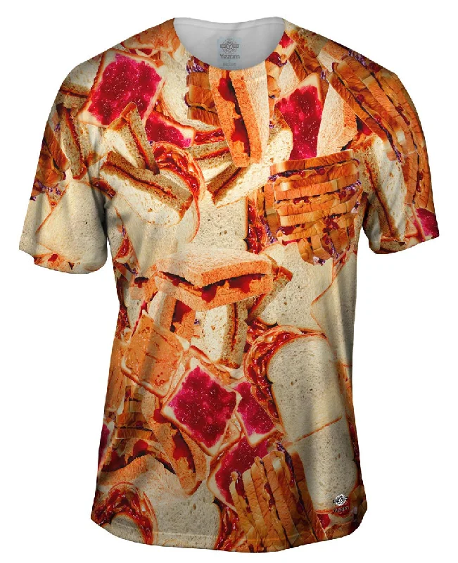 Men's antimicrobial t - shirts for odor - free freshness during travelPeanut Butter Jelly Lunch