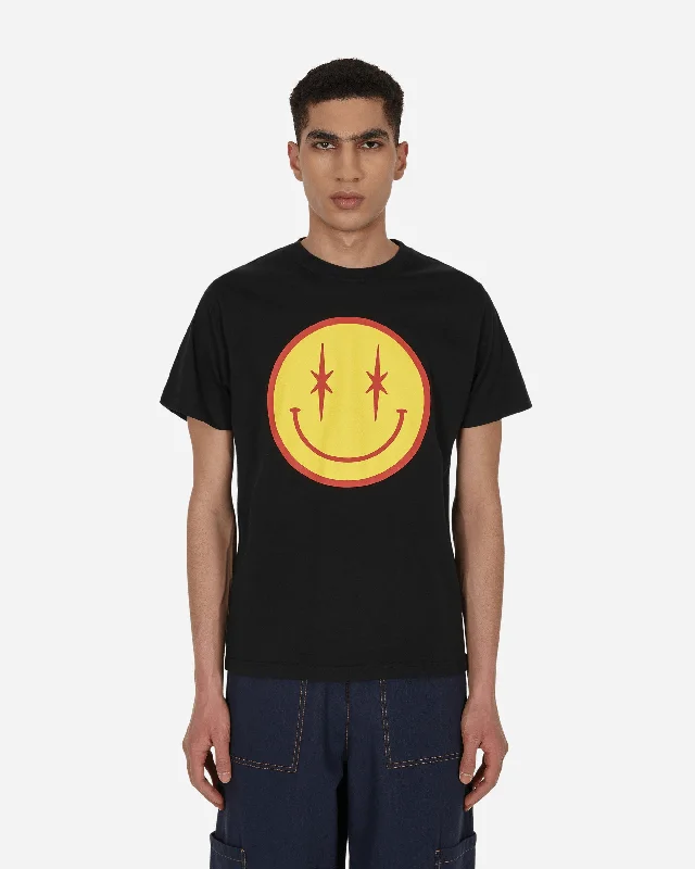 Men's tie - dye t - shirts with a bohemian styleSmiley T-Shirt Black