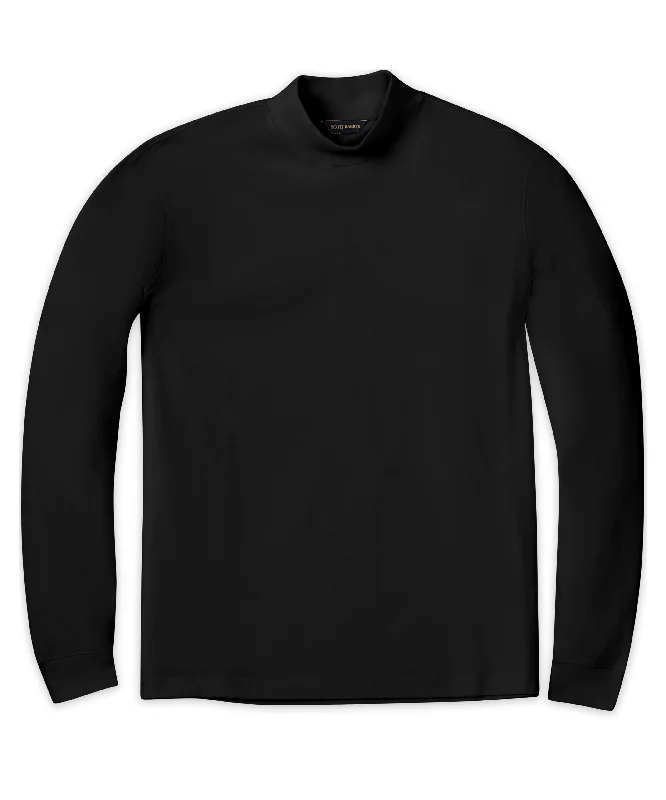 Men's antimicrobial t - shirts for odor - free freshness during travelPima Mock Turtleneck, Black