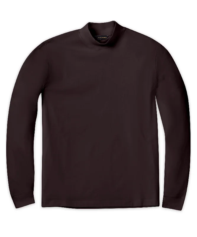 Men's long - sleeve henley t - shirts with button - down placketsPima Mock Turtleneck, Dark Chocolate Men's long - sleeve henley t - shirts with button - down placketsPima Mock Turtleneck, Dark Chocolate