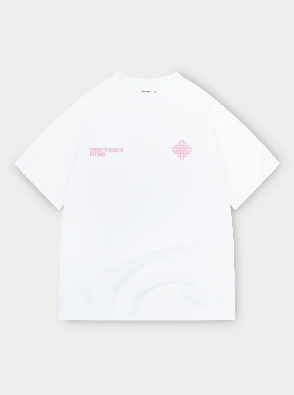 Men's tie - dye t - shirts with a bohemian styleBLURRED GRAPHIC EMBLEM T-SHIRT - PINK Men's tie - dye t - shirts with a bohemian styleBLURRED GRAPHIC EMBLEM T-SHIRT - PINK