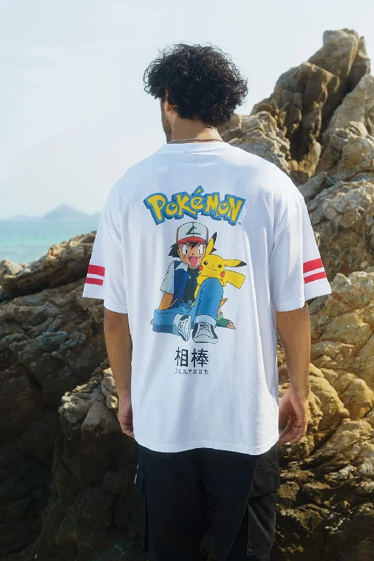 Men's polo t - shirts with a contrast collar for a preppy lookPokémon Forever Partners Oversized T-shirt Men's polo t - shirts with a contrast collar for a preppy lookPokémon Forever Partners Oversized T-shirt