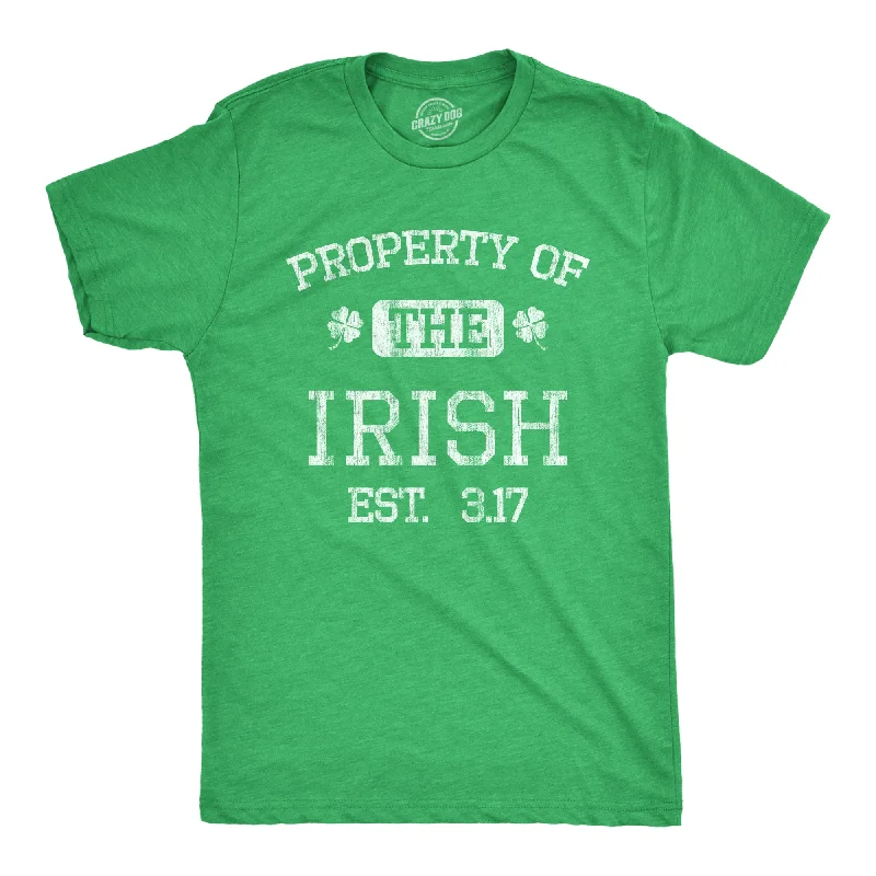 Men's eco - friendly recycled t - shirts for sustainable fashion choicesProperty Of The Irish Men's T Shirt