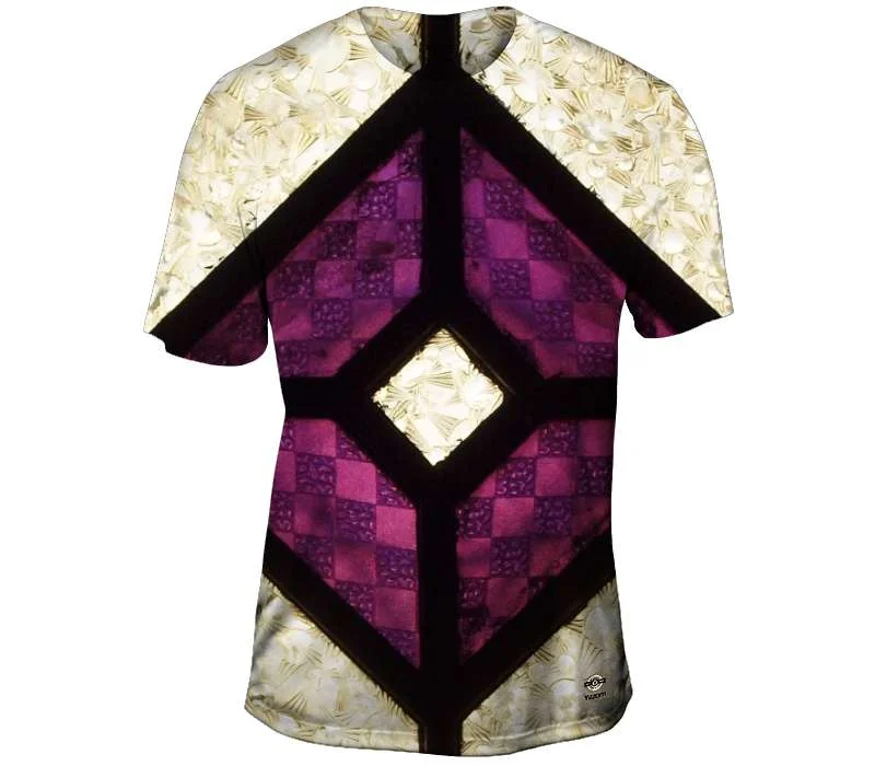 Men's ribbed t - shirts with a textured finish for added stylePurple And Silver Glass Men's ribbed t - shirts with a textured finish for added stylePurple And Silver Glass