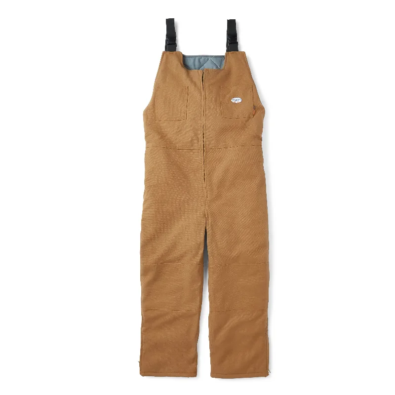 Overalls with a built - in tool belt for mechanicsRasco FR FR2607BN Brown Duck Insulated Quilt-Lined Bib Overall Overalls with a built - in tool belt for mechanicsRasco FR FR2607BN Brown Duck Insulated Quilt-Lined Bib Overall