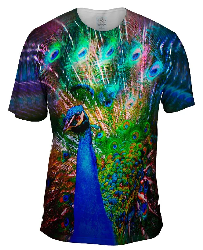 Men's moisture - wicking athletic t - shirts for intense workoutsRio Peacock
