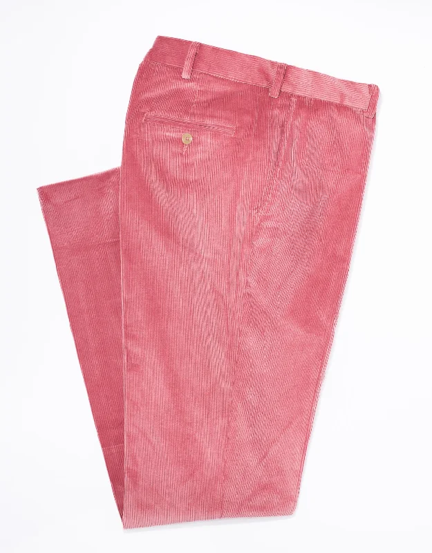 Men's flat - front casual dress pants for semi - formal eventsROSE CORDUROY PANTS