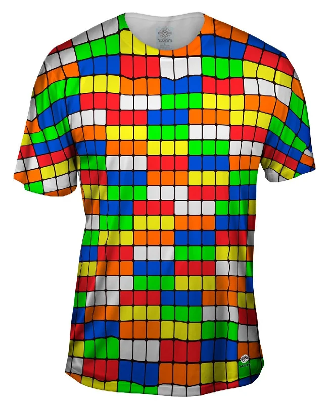 Men's tie - dye t - shirts with a bohemian styleRubix Pattern