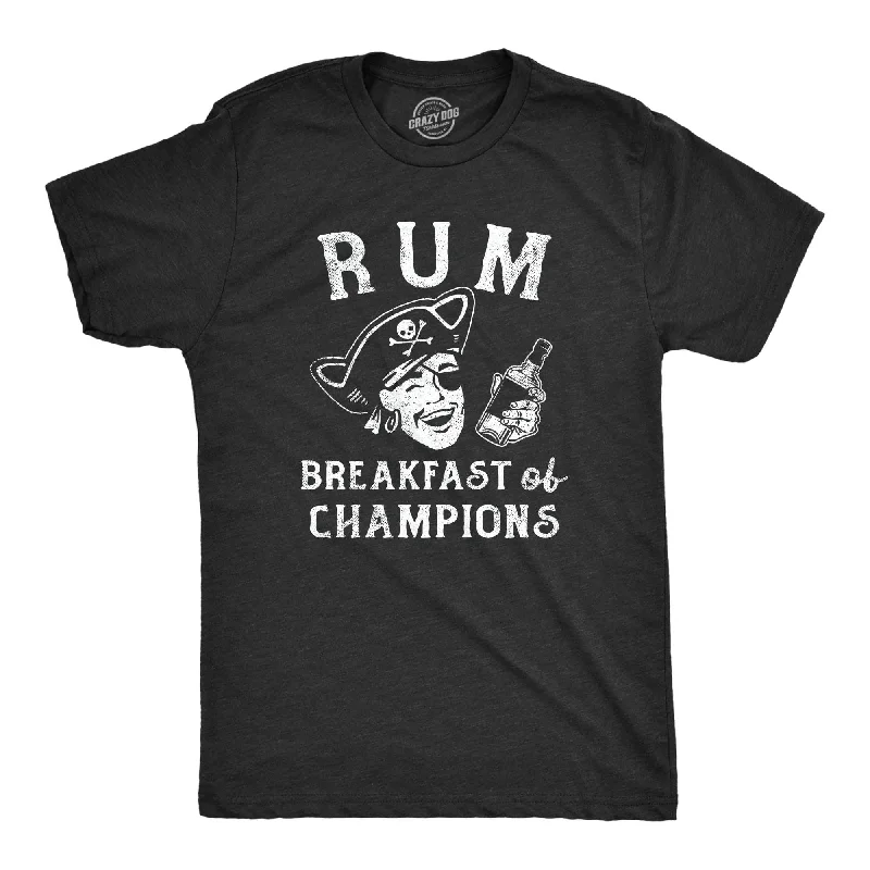 Men's organic cotton crew - neck t - shirts for everyday comfortRum Breakfast Of Champions Men's T Shirt