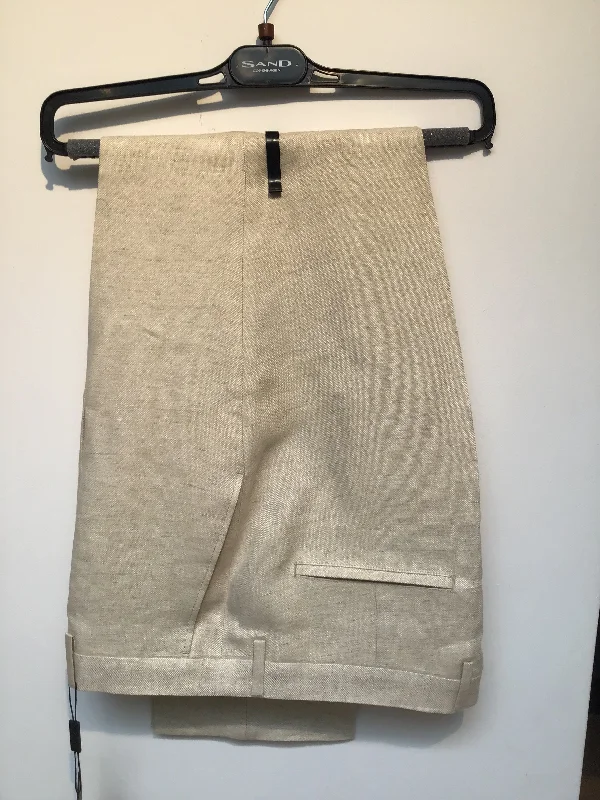 Men's relaxed fit casual chino pants for weekend brunchesSAND Craig Linen Pant Tan