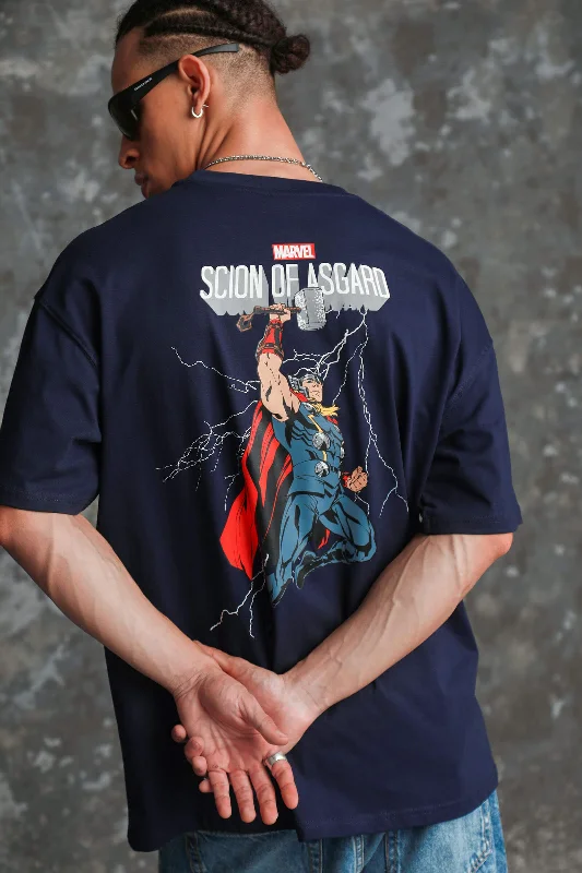 Men's slim - fit graphic t - shirts with vintage rock band printsScion Of Asgard Oversized T-shirt