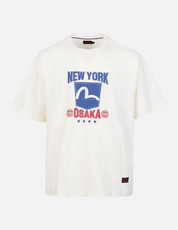 Men's short - sleeve linen t - shirts for summer beach outingsSeagull Pocket Graphic Print T-Shirt
