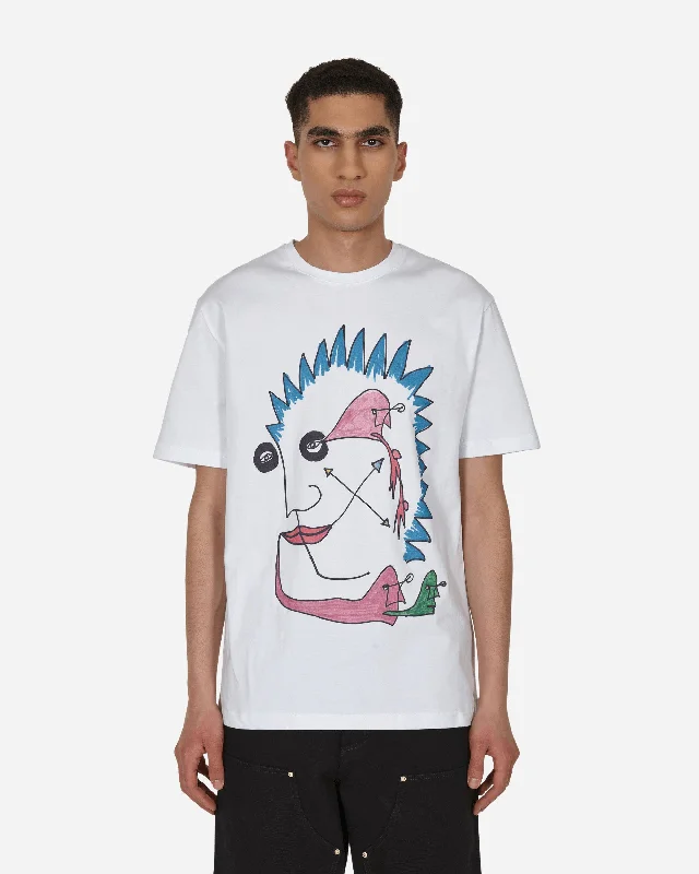 Men's mock - neck t - shirts with a modern and sleek styleSkeggy Sonic T-Shirt White Men's mock - neck t - shirts with a modern and sleek styleSkeggy Sonic T-Shirt White