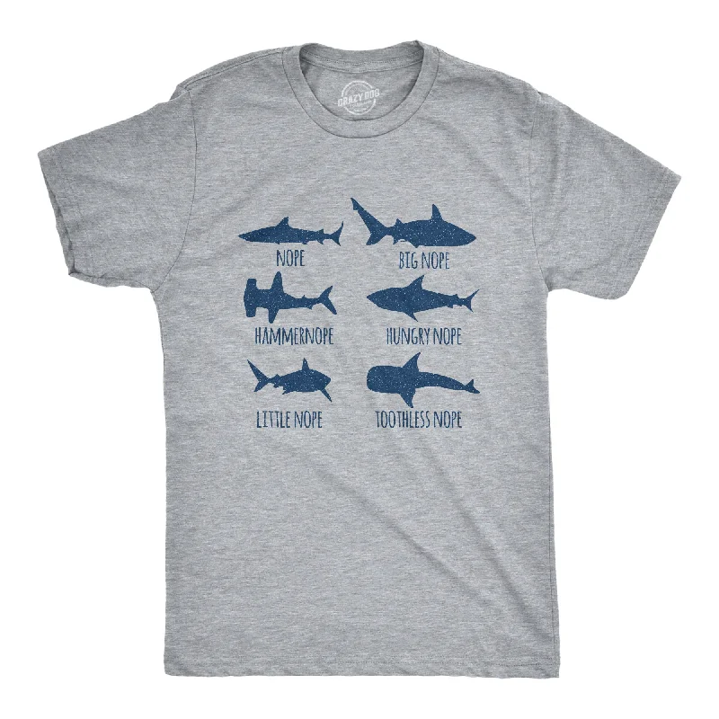 Men's distressed denim - look t - shirts with a rugged appealShark Nope Men's T Shirt