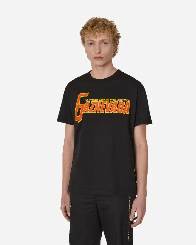 Men's printed Hawaiian t - shirts for tropical vacationsGaznevada Graphic T-Shirt Black
