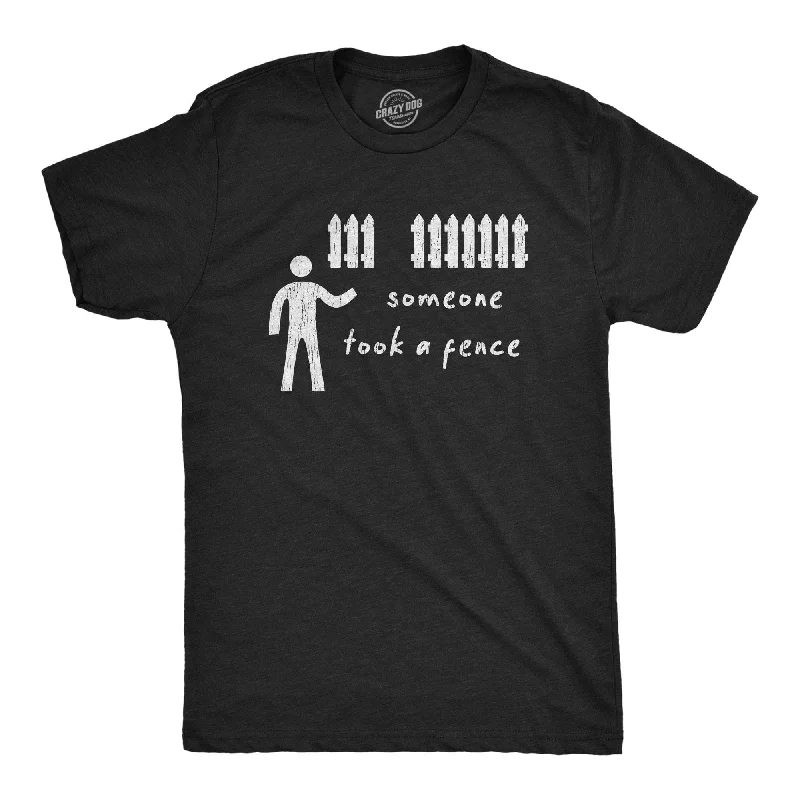 Men's thermal t - shirts with a high - neck design for cold weatherSomeone Took A Fence Men's T Shirt