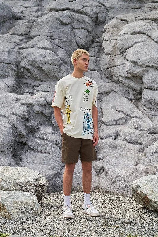 Men's button - front t - shirts with a unique artistic printStar Wars Sketch Oversized T-shirt