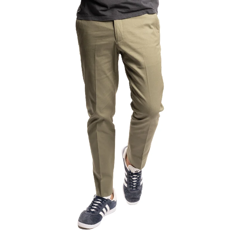 Men's relaxed fit casual chino pants for weekend brunchesStretch Cotton Trousers - Olive