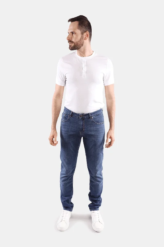 Men's high - waisted casual corduroy pants for a vintage charmStretch Denim - Tulsa