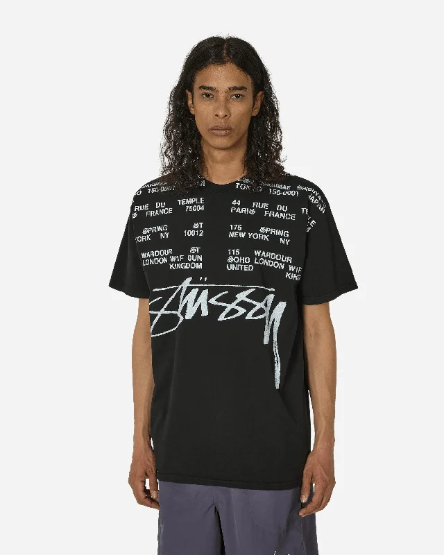 Men's thermal t - shirts with a high - neck design for cold weatherLocations Pigment Dyed T-Shirt Black