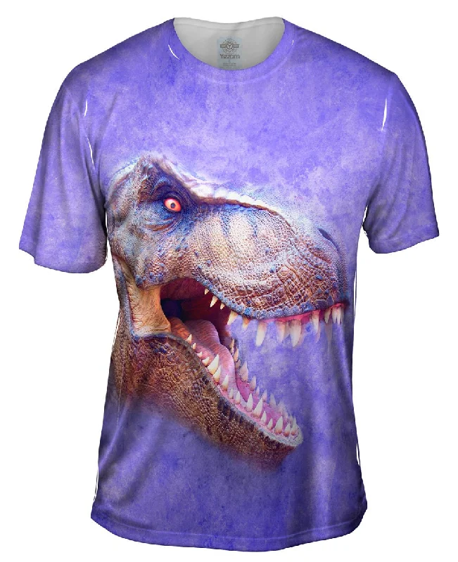 Men's plus - size pocket t - shirts with a classic lookT Rex Dinosaur Face