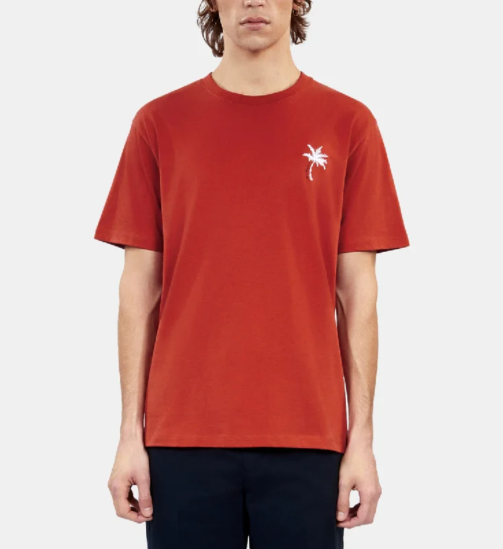 Men's plus - size pocket t - shirts with a classic lookT-shirt With Palm Tree Embroidery