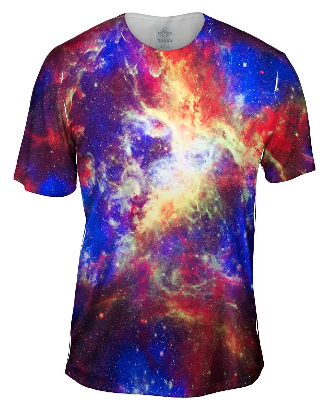Men's tie - dye t - shirts with a bohemian styleTarantula Space Nebula