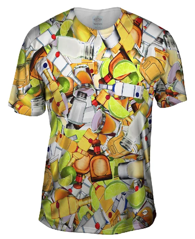 Men's tie - dye t - shirts with a bohemian styleTequila Shots Type Of Night