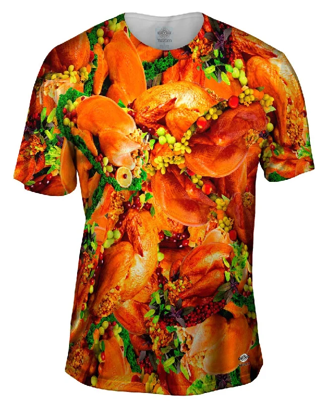 Men's polo t - shirts with a contrast collar for a preppy lookThanksgiving Turkey