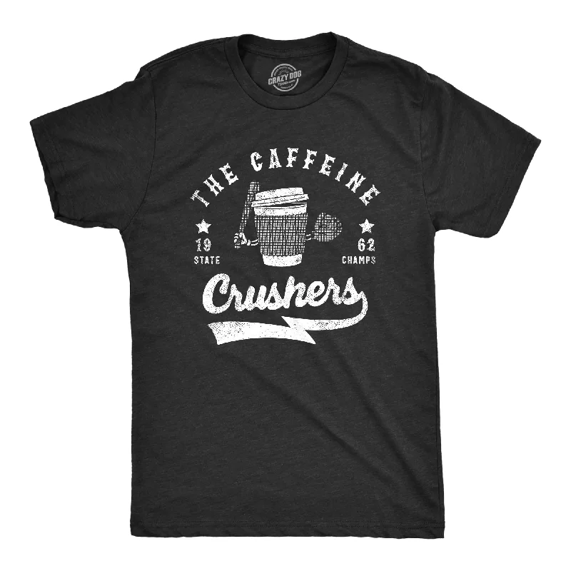 Men's polo t - shirts with a contrast collar for a preppy lookThe Caffeine Crushers Men's T Shirt Men's polo t - shirts with a contrast collar for a preppy lookThe Caffeine Crushers Men's T Shirt
