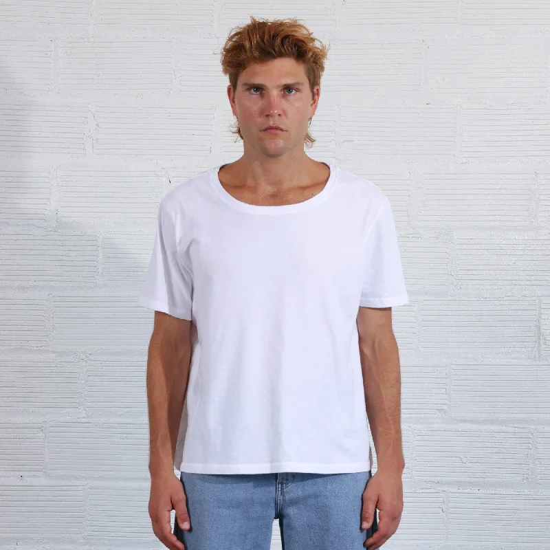 Men's distressed denim - look t - shirts with a rugged appealThe Venice Half-Crop Tee (Restock) Men's distressed denim - look t - shirts with a rugged appealThe Venice Half-Crop Tee (Restock)