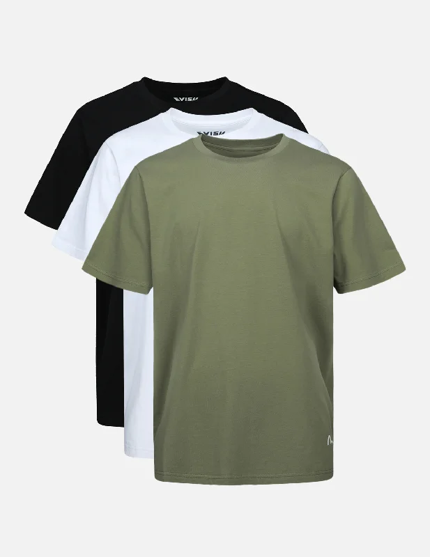 Men's eco - friendly recycled t - shirts for sustainable fashion choicesThree-Pack Seagull Print T-shirts