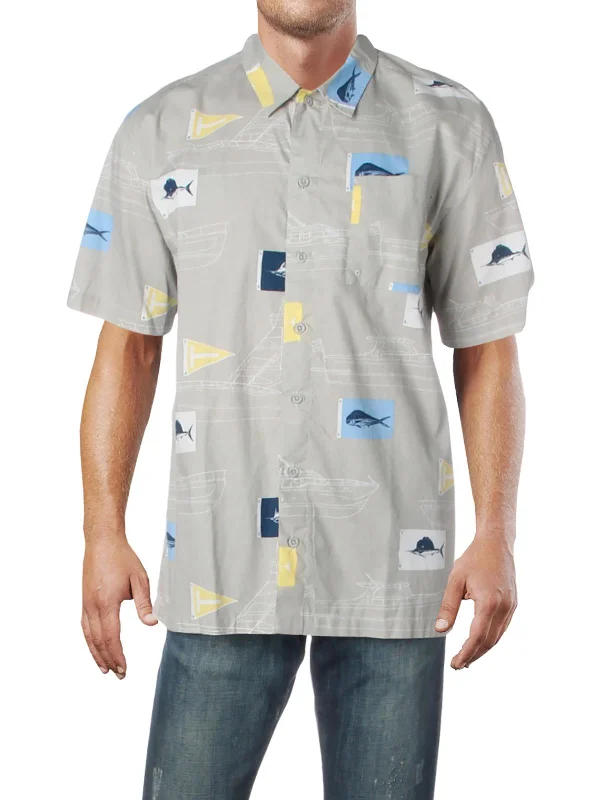Men's smart - casual checkered t - shirts for semi - formal occasionsTrollers Best Mens Cotton Print Button-Down Shirt Men's smart - casual checkered t - shirts for semi - formal occasionsTrollers Best Mens Cotton Print Button-Down Shirt