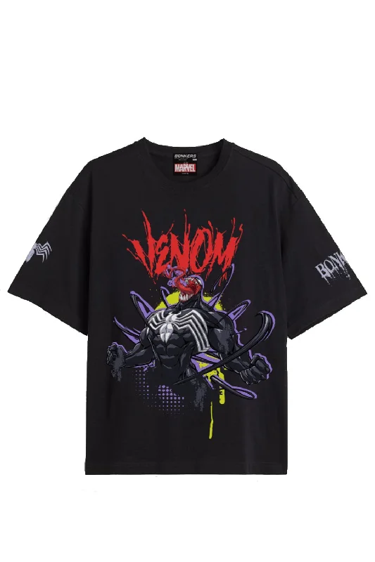 Men's button - front t - shirts with a unique artistic printUnleashing Venom Oversized T-shirt Men's button - front t - shirts with a unique artistic printUnleashing Venom Oversized T-shirt