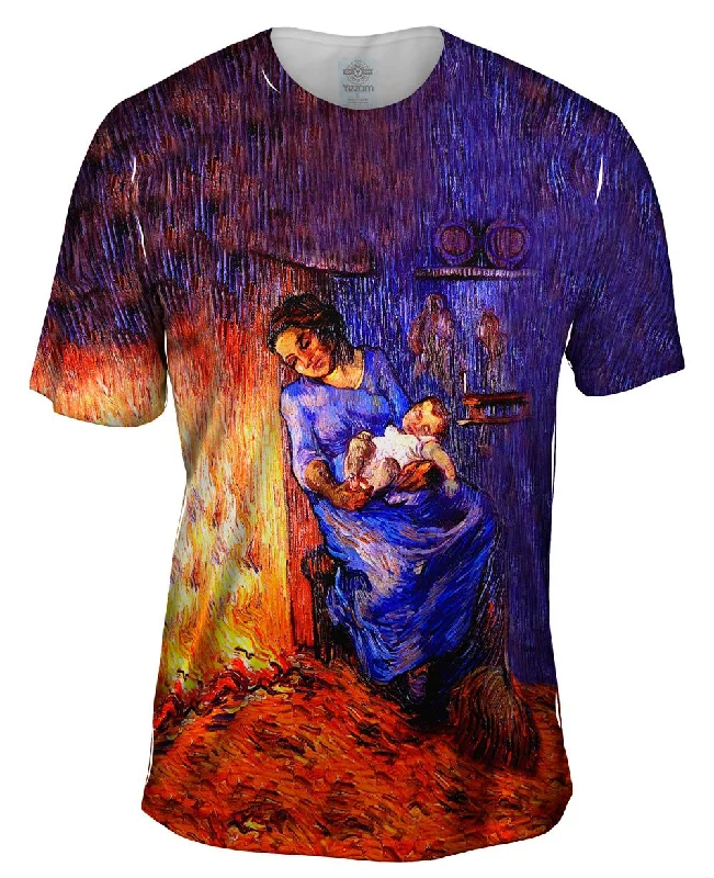 Men's tie - dye t - shirts with a bohemian styleVincent Van Gogh - "Man Is At Sea" (1889) Men's tie - dye t - shirts with a bohemian styleVincent Van Gogh - "Man Is At Sea" (1889)