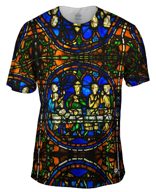 Men's lightweight performance t - shirts for running marathonsVitrail Chartres - "Notre-Dame de Chartres cathedral"