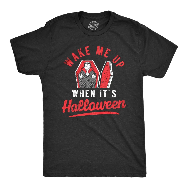 Men's v - neck muscle t - shirts for a body - building aestheticWake Me Up When Its Halloween Men's T Shirt