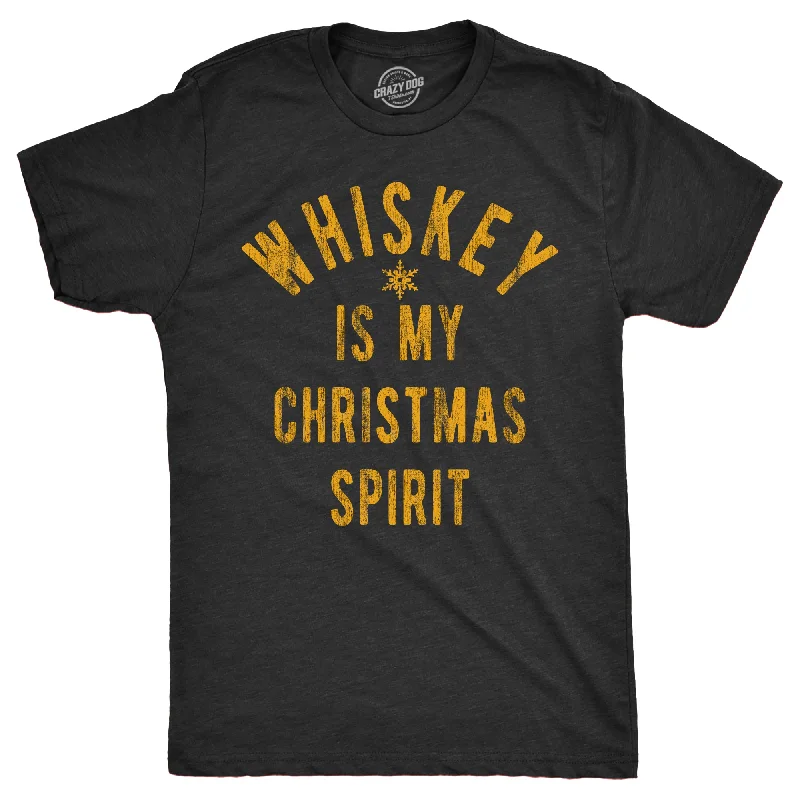 Men's plus - size pocket t - shirts with a classic lookWhiskey Is My Christmas Spirit Men's T Shirt