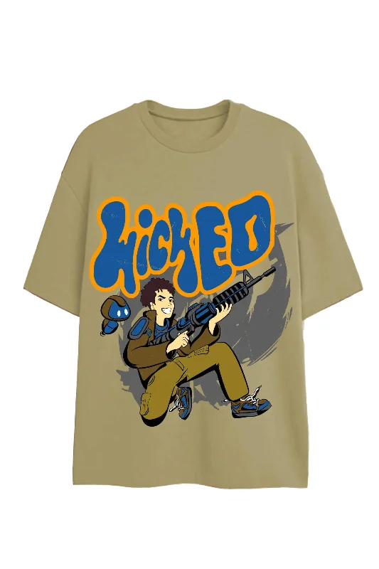 Men's slim - fit graphic t - shirts with vintage rock band printsWicked Oversized T-shirt