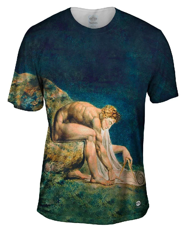 Men's v - neck muscle t - shirts for a body - building aestheticWilliam Blake - "Newton" (1804)