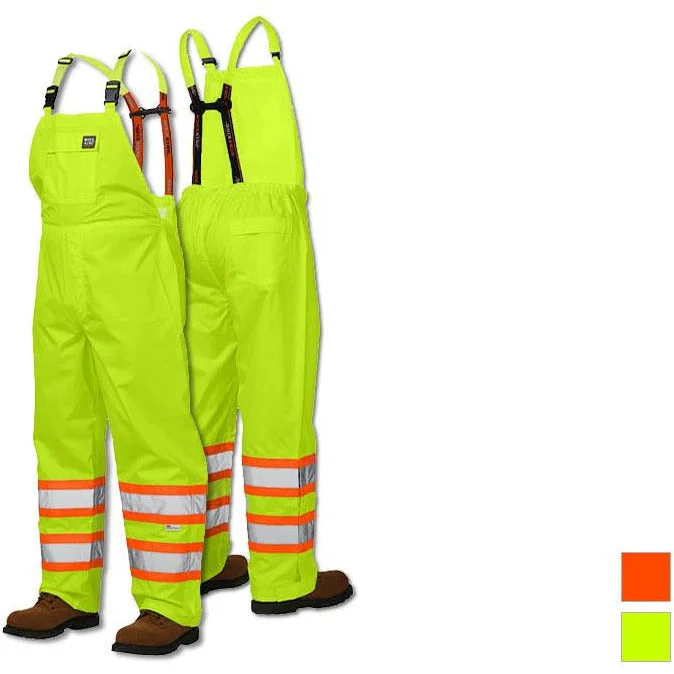 Adjustable - strap overalls for customized sizing​Work King Safety Rain Overalls S377