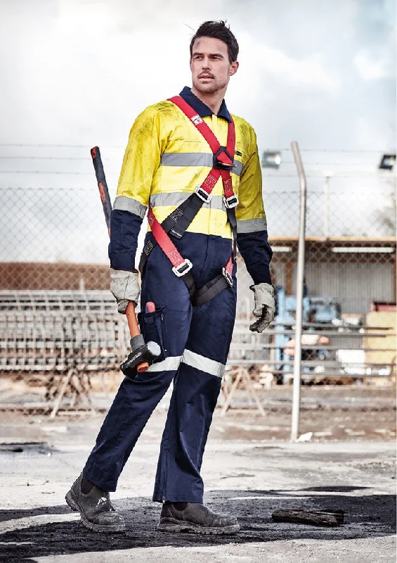 Fashionable overalls with a floral embroidery​ZC804 - Mens Rugged Cooling Taped Overall